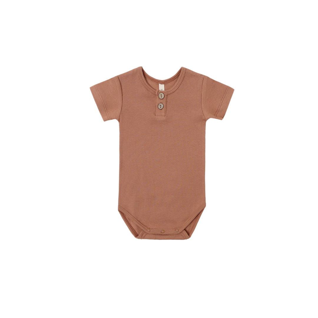 Poppy Ribbed S/S Henley Bodysuit