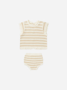 Sand Stripe Knit Baby Set