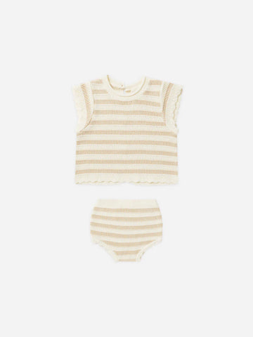 Sand Stripe Knit Baby Set