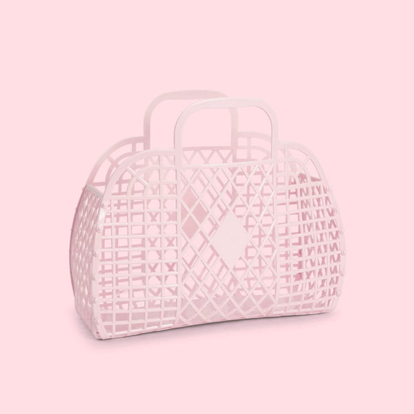 Small Retro Basket - Pink