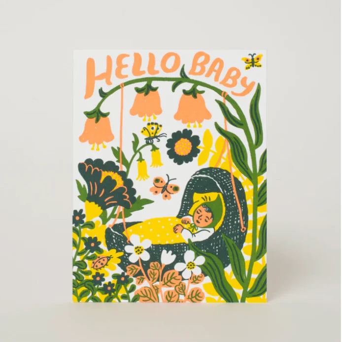 Hello Baby Bassinet Card