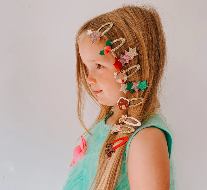 Shimmer Snowflake Clips S/2