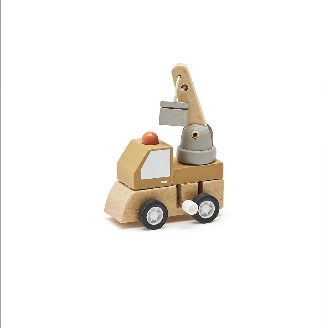 Wooden Wind Up Construction Vehicle