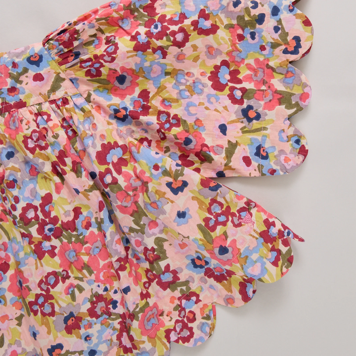 Burgundy Sketched Floral Scallop Misha Set