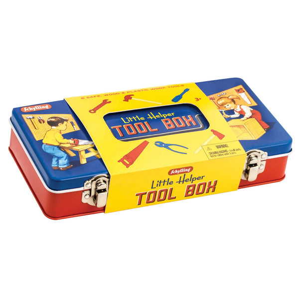 Tin Tool Box with Tools