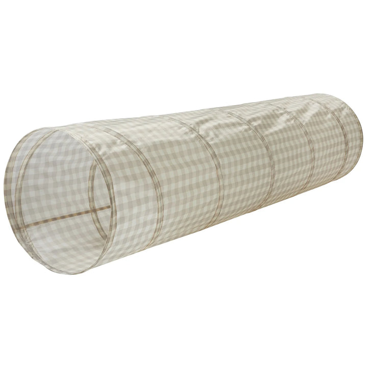 Gingham Beige Play Tunnel