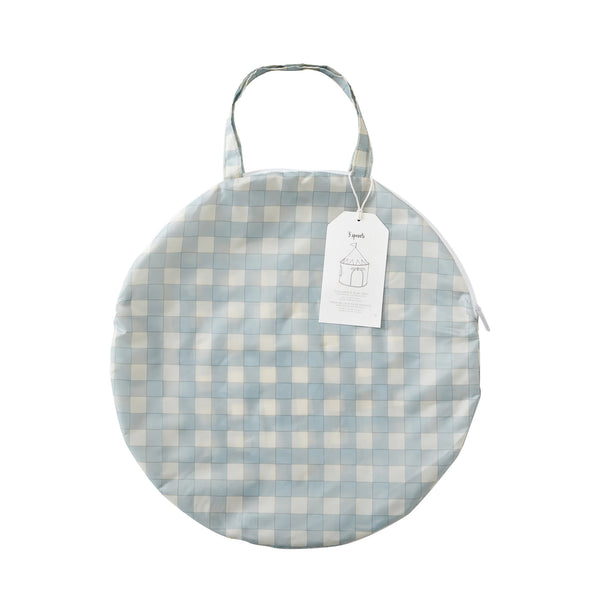 Gingham Blue Play Tent