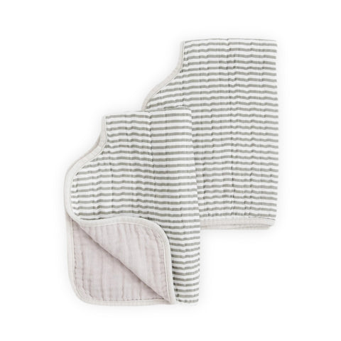 Muslin Burp Cloth - Grey Stripe