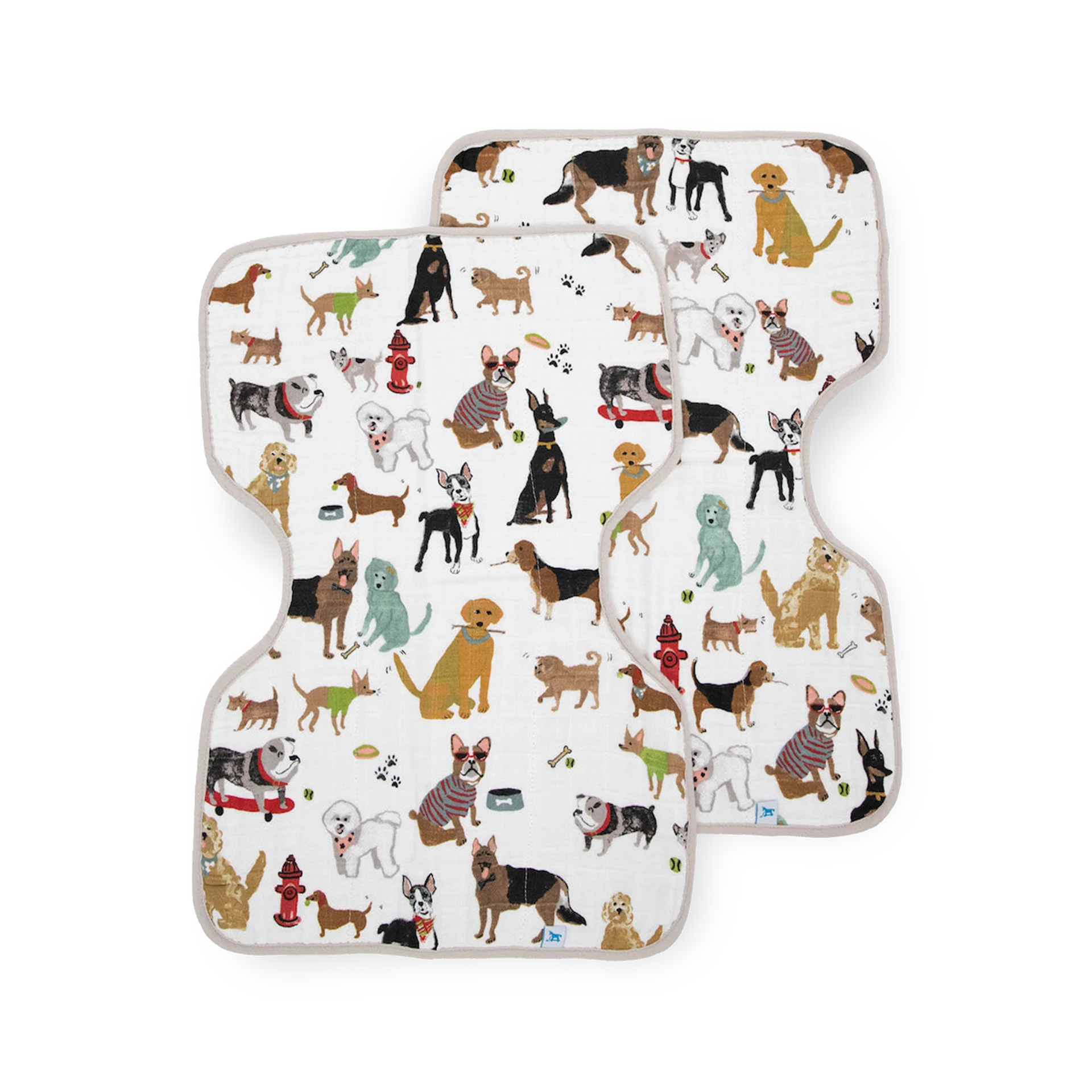 2 Pack Muslin Burp Cloth - Woof