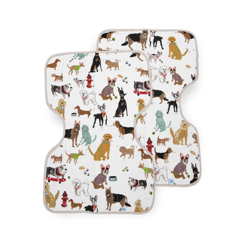 2 Pack Muslin Burp Cloth - Woof