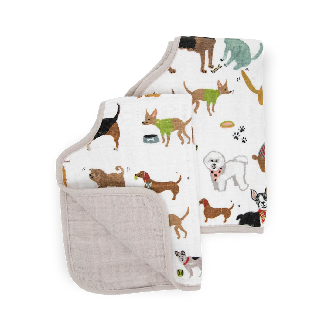2 Pack Muslin Burp Cloth - Woof