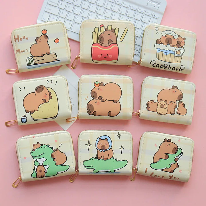 Capybara Zipper Wallet