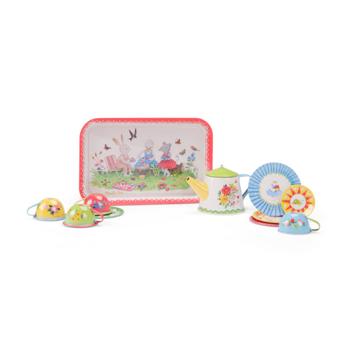 The Big Family Metal Tea Set in Suitcase