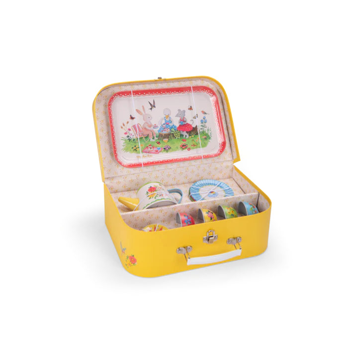 The Big Family Metal Tea Set in Suitcase
