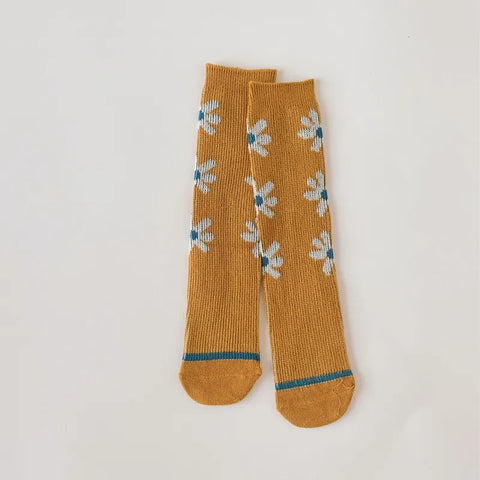 Yellow Daisy Tube Socks (1-5 years)
