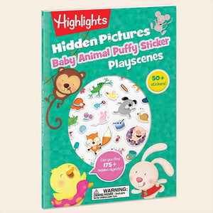 Highlights Baby Animal Hidden Pictures Puffy Sticker Playscenes