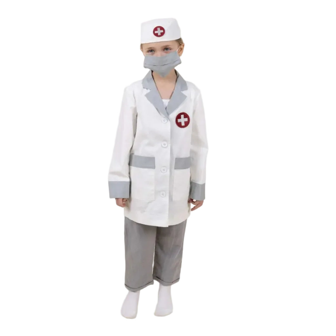 Doctor Play Costume with Hat and Mask