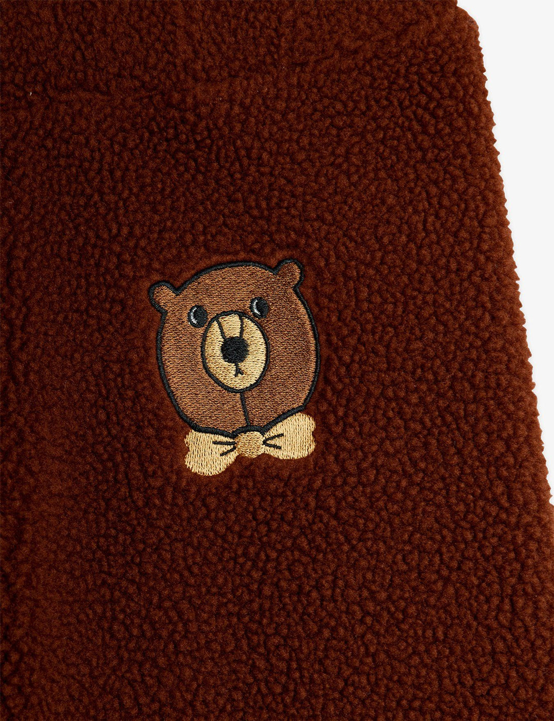 Brown Bear Embroidered Pile Trousers