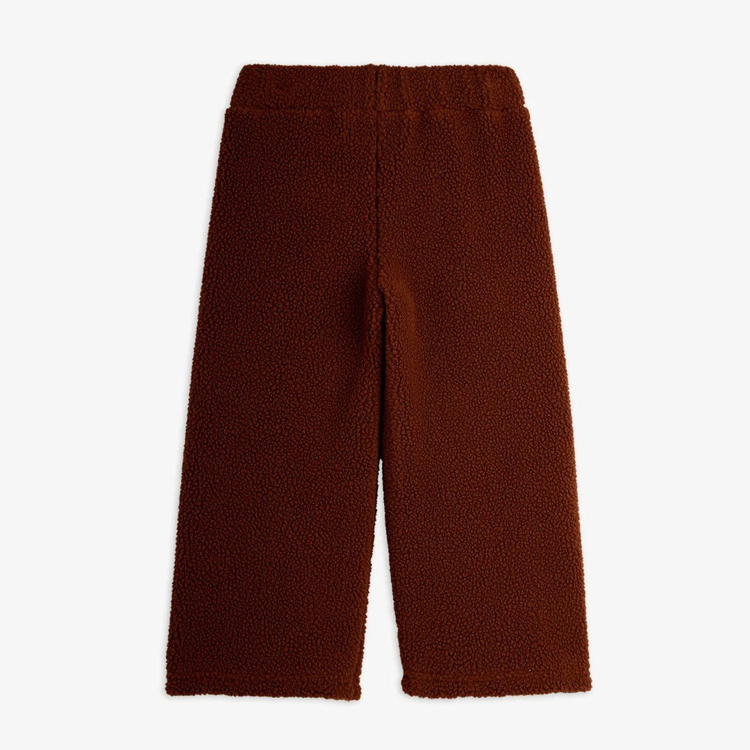 Brown Bear Embroidered Pile Trousers