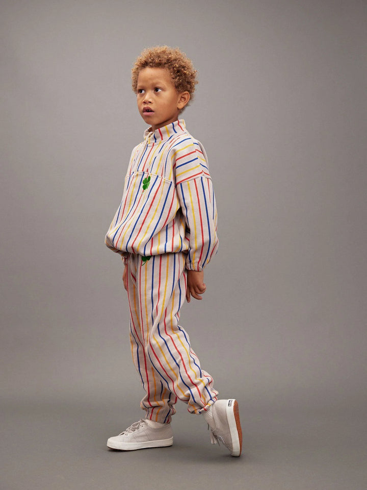 Clover Embroidered Half Zip Sweatshirt