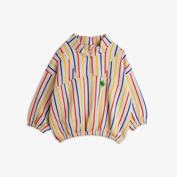 Clover Embroidered Half Zip Sweatshirt