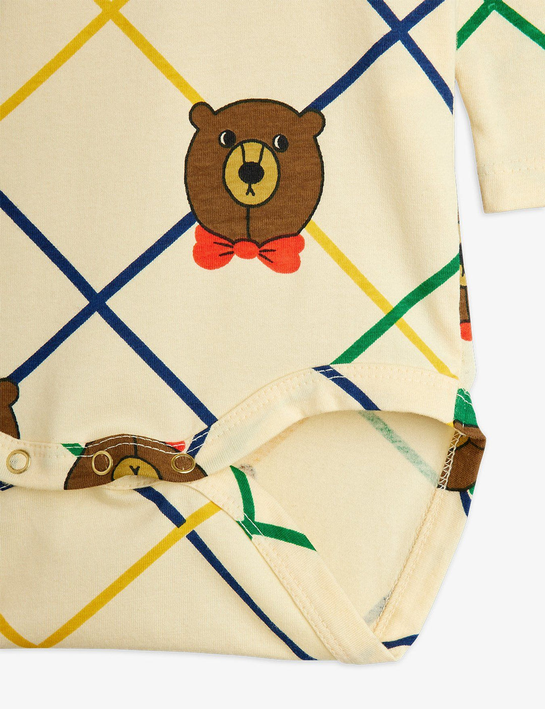 Off White Bear Check AOP L/S Bodysuit