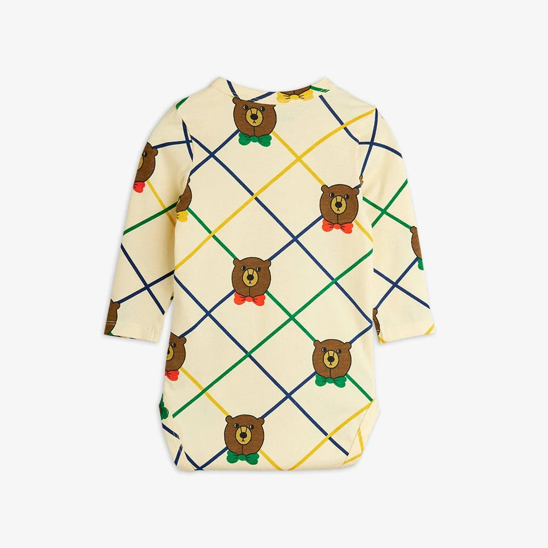 Off White Bear Check AOP L/S Bodysuit