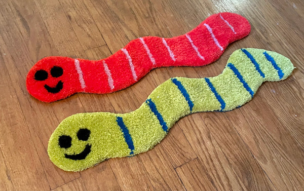 Worm Wall Hanging red