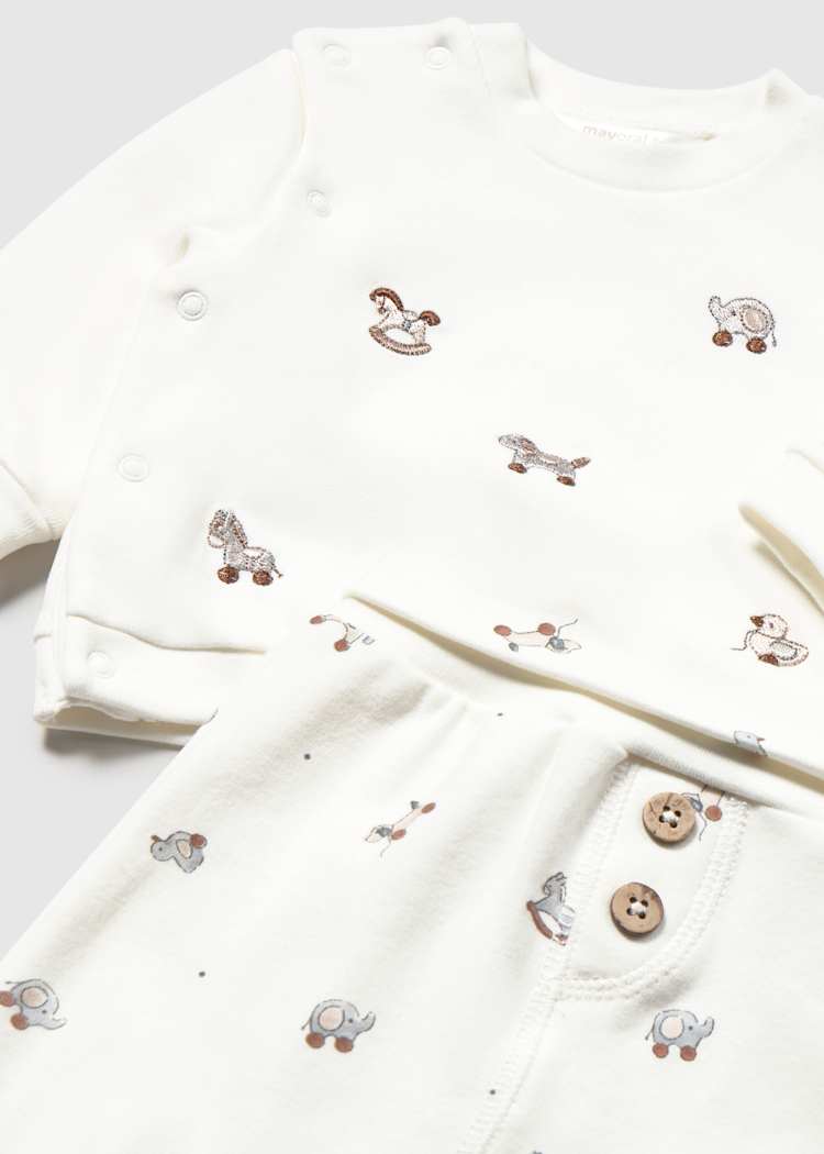 Animals on Wheels Sweatshirt Set