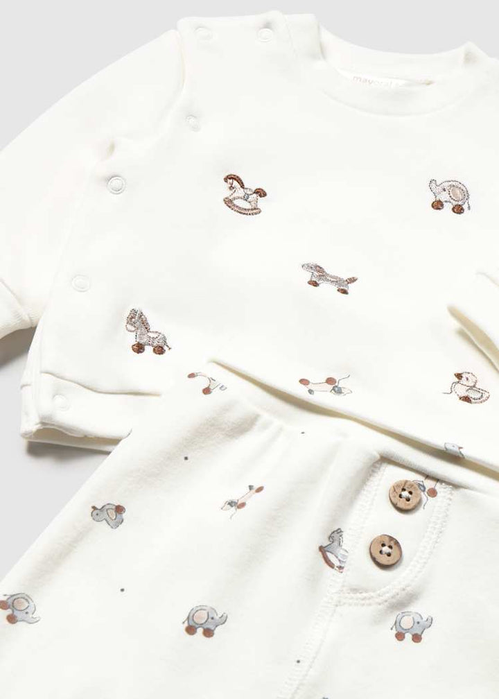 Animals on Wheels Sweatshirt Set