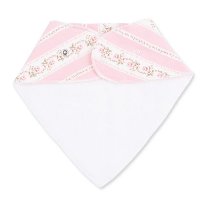 Bandana Bib - Pink Antoinette Stripe