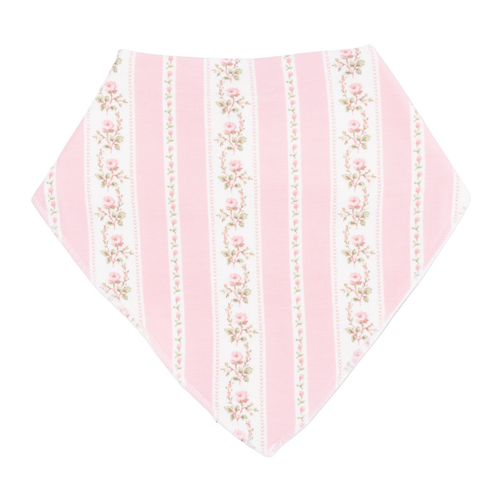 Bandana Bib - Pink Antoinette Stripe