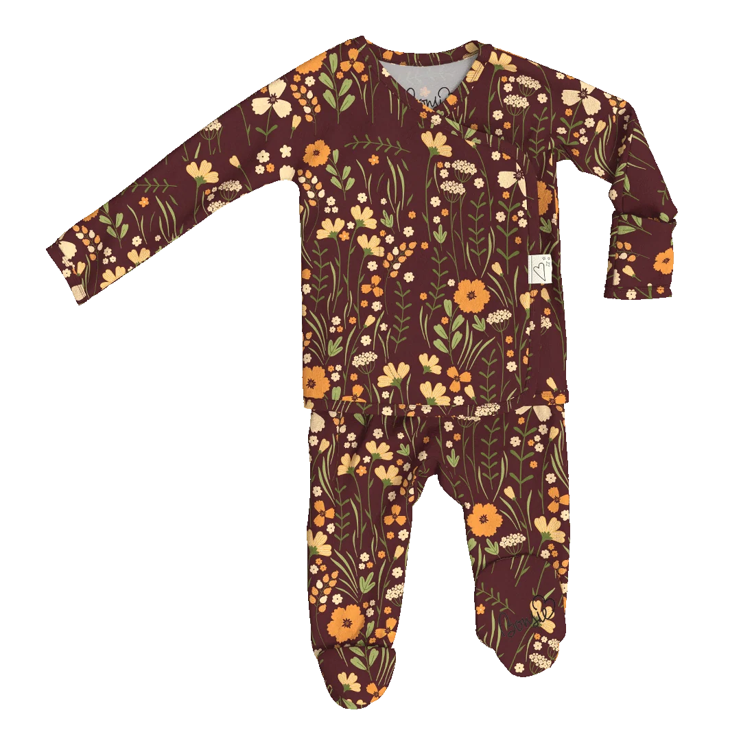 Footie Romper - Autumn Meadow