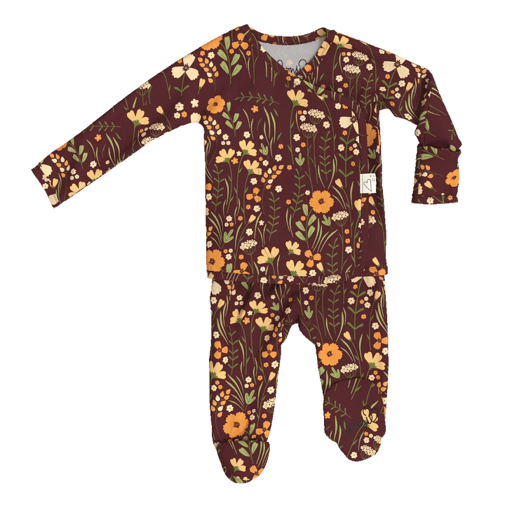 Footie Romper - Autumn Meadow