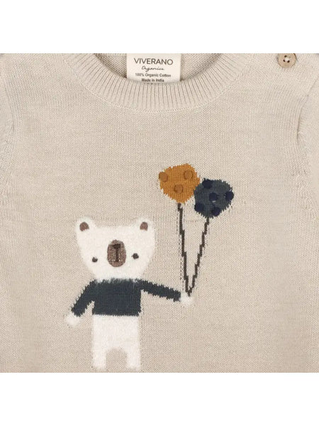 Balloon Bear Organic Sweater Jumpsuit