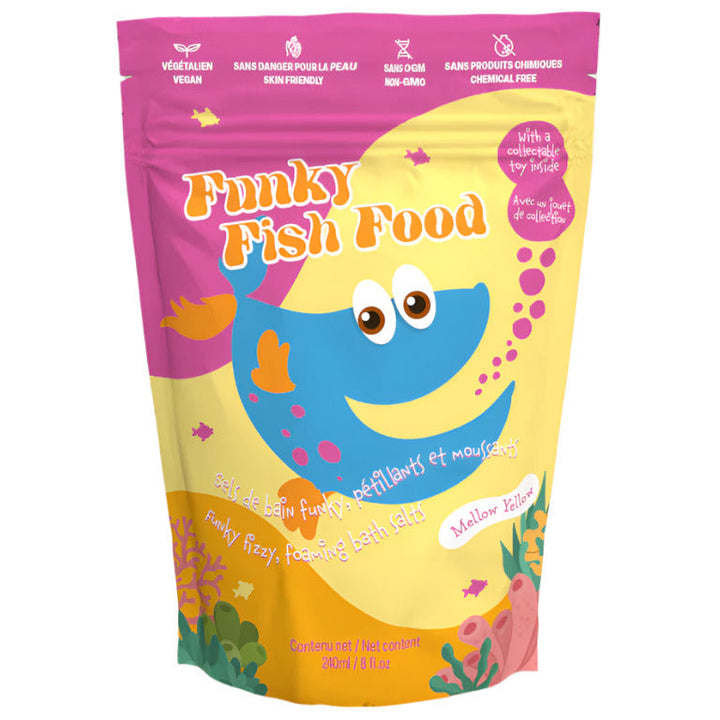 Funky Fish Food Foaming Bath Salt - Mellow Yellow