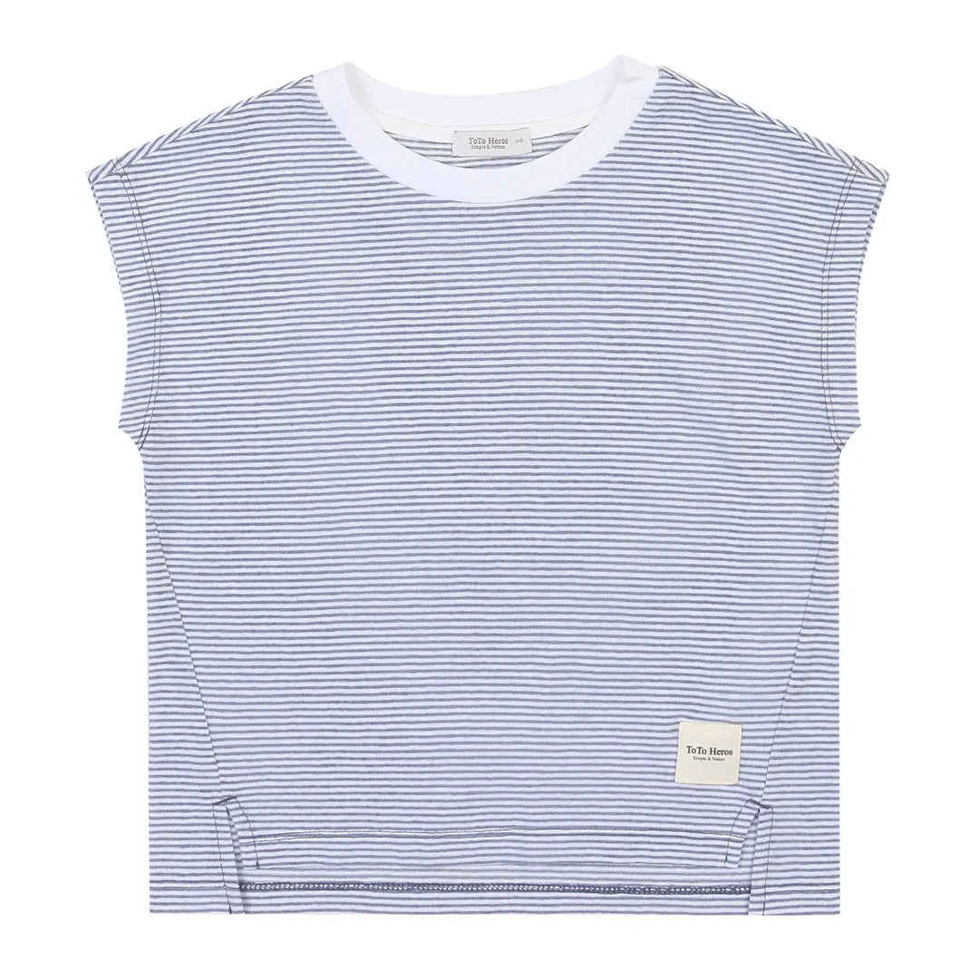 Davin Striped Tee & Solid Shorts Set
