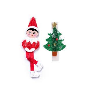 Christmas Elf & Tree Clips Set