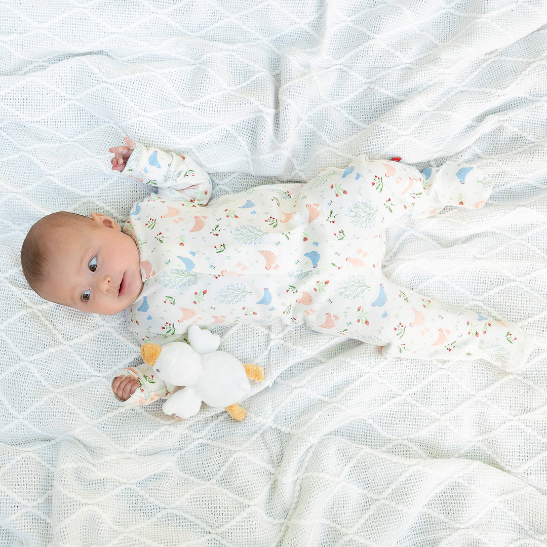 Chicken Tender Organic Cotton Footed Romper
