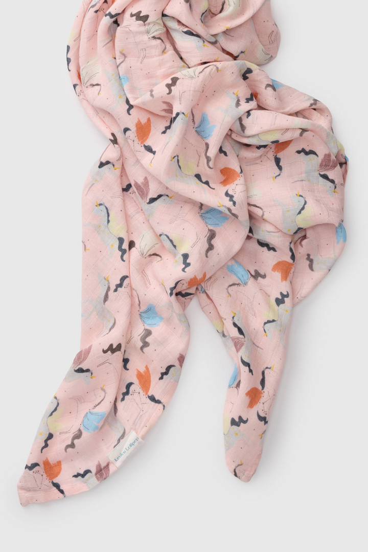 Muslin Swaddle Blanket - Unicorn Ballet