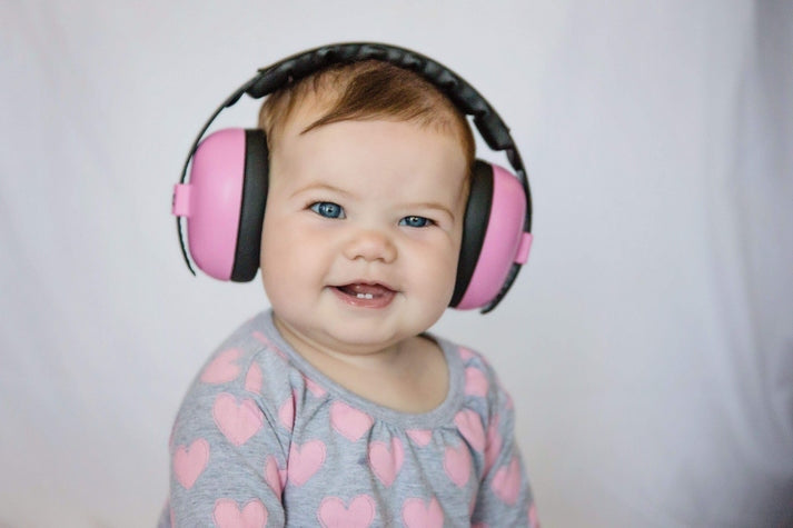 Baby Noise Attenuation Ear Warmers - Petal Pink