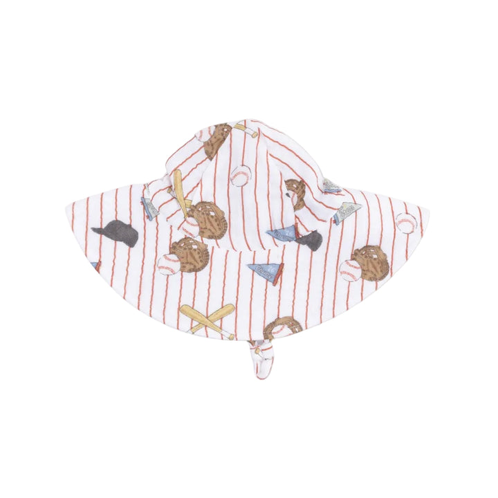 Vintage Baseball Stripe Wide Brim Sun Hat