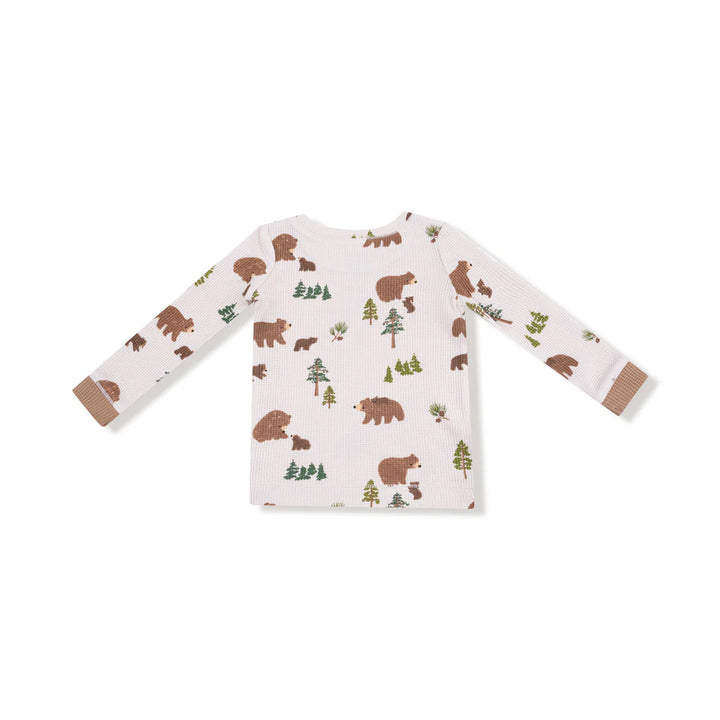 Sweet Brown Bears L/S Lounge Set
