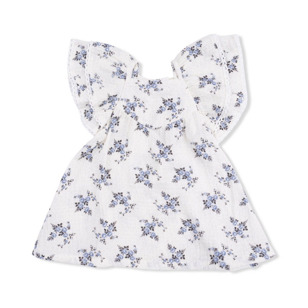 Off White Belle Rosette Dot Dress