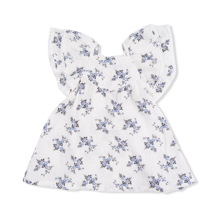 Off White Belle Rosette Dot Dress