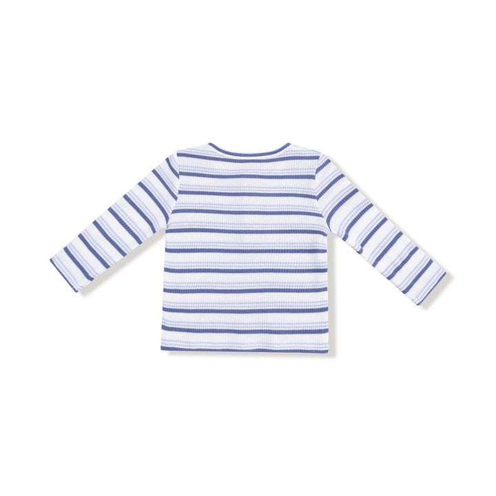 Blue Vintage Stripe L/S Henley