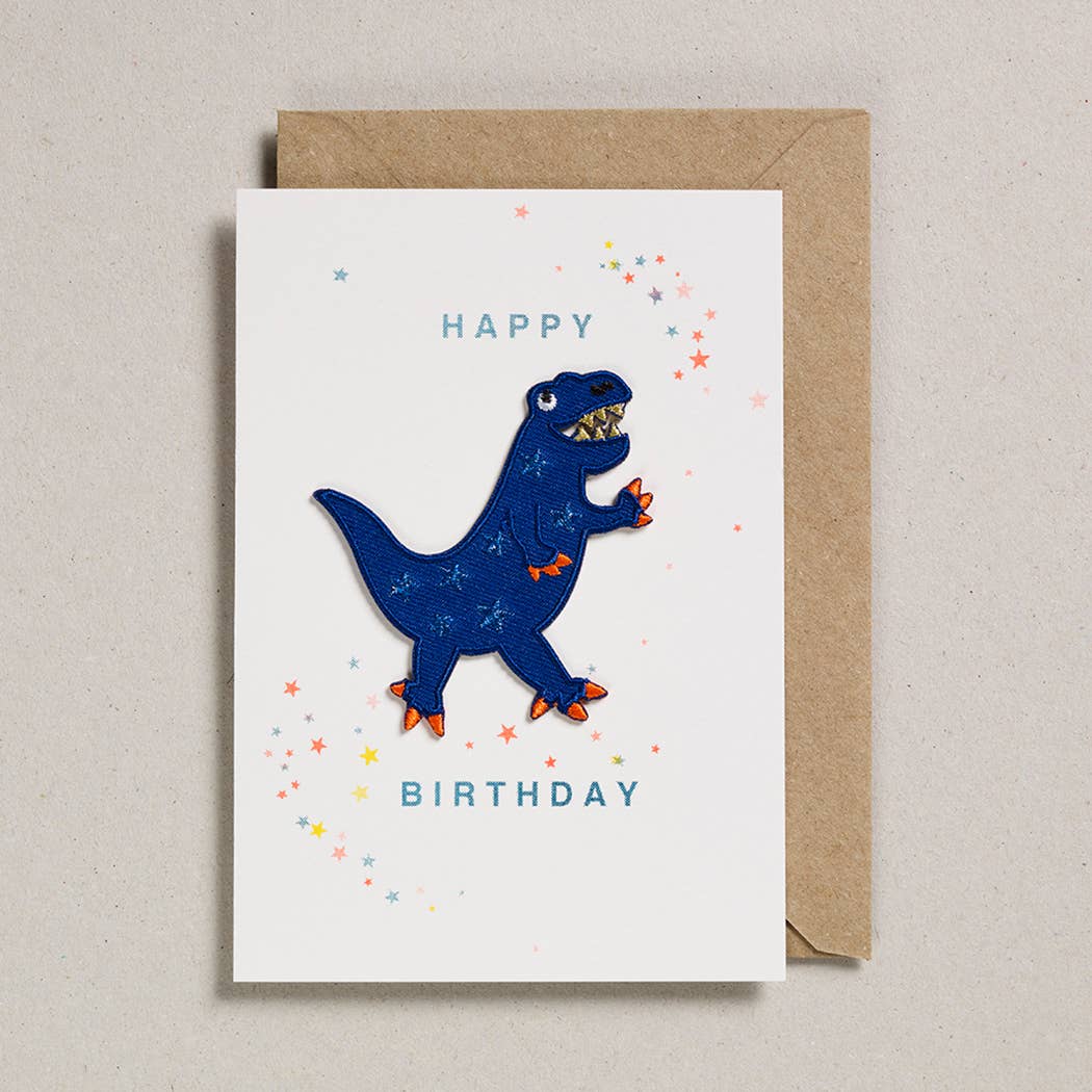 Patch Card Blue Dino