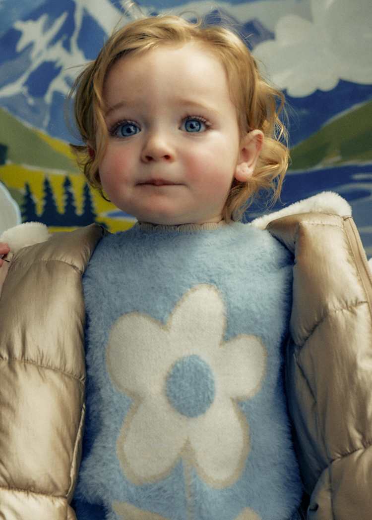 Blue Flower Sweater
