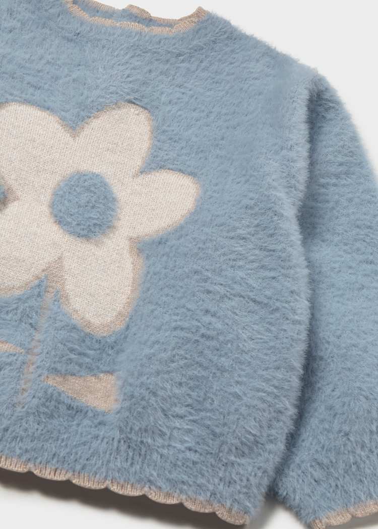 Blue Flower Sweater