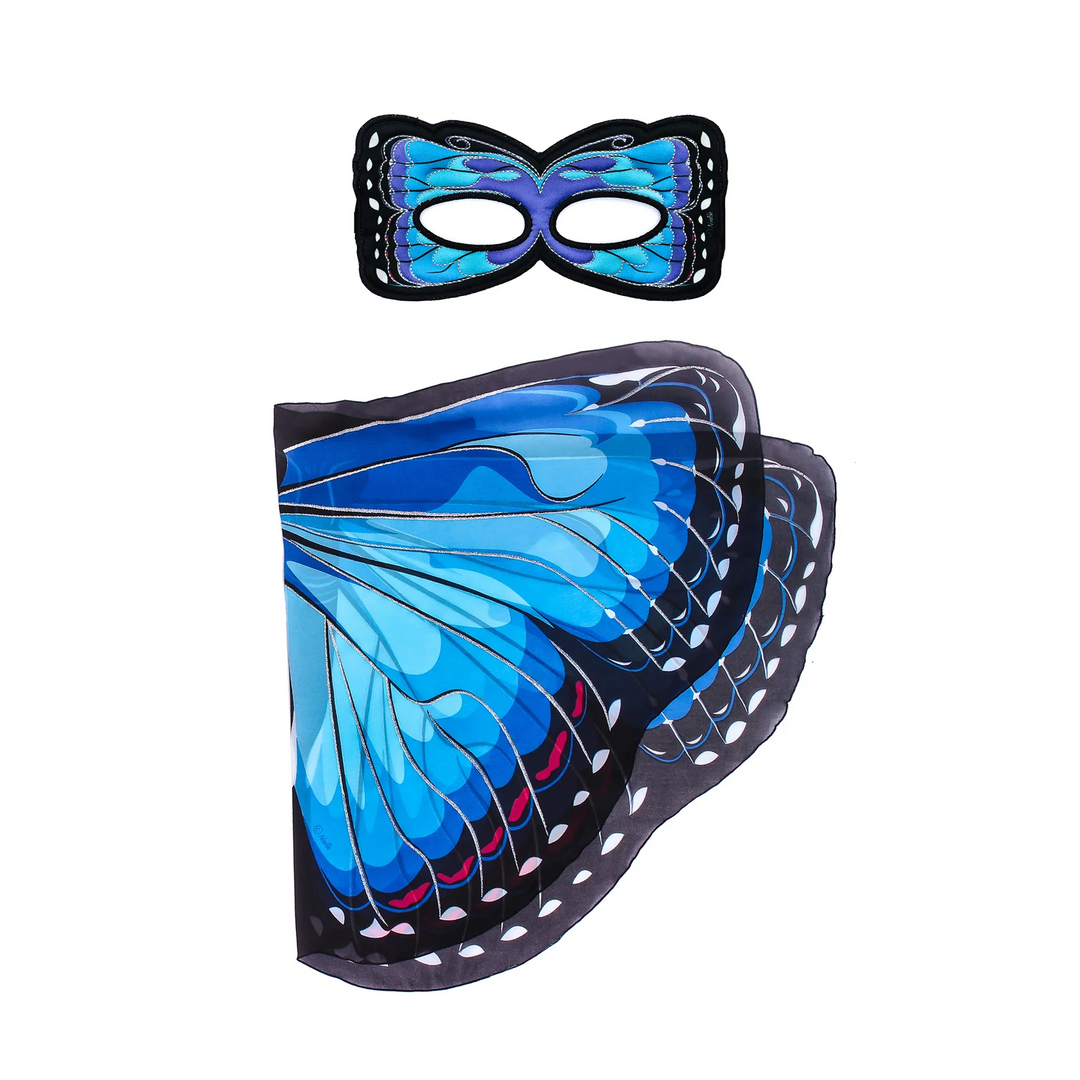 Blue Morpho Butterfly Wings + Mask (3-6 years)